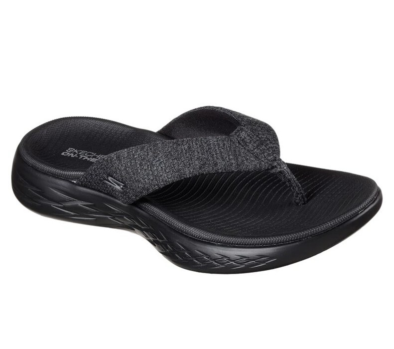 Skechers Dam Svarta Flip Flop - On The Go 600 - Preferred - Sverige (BZIUD-2967)